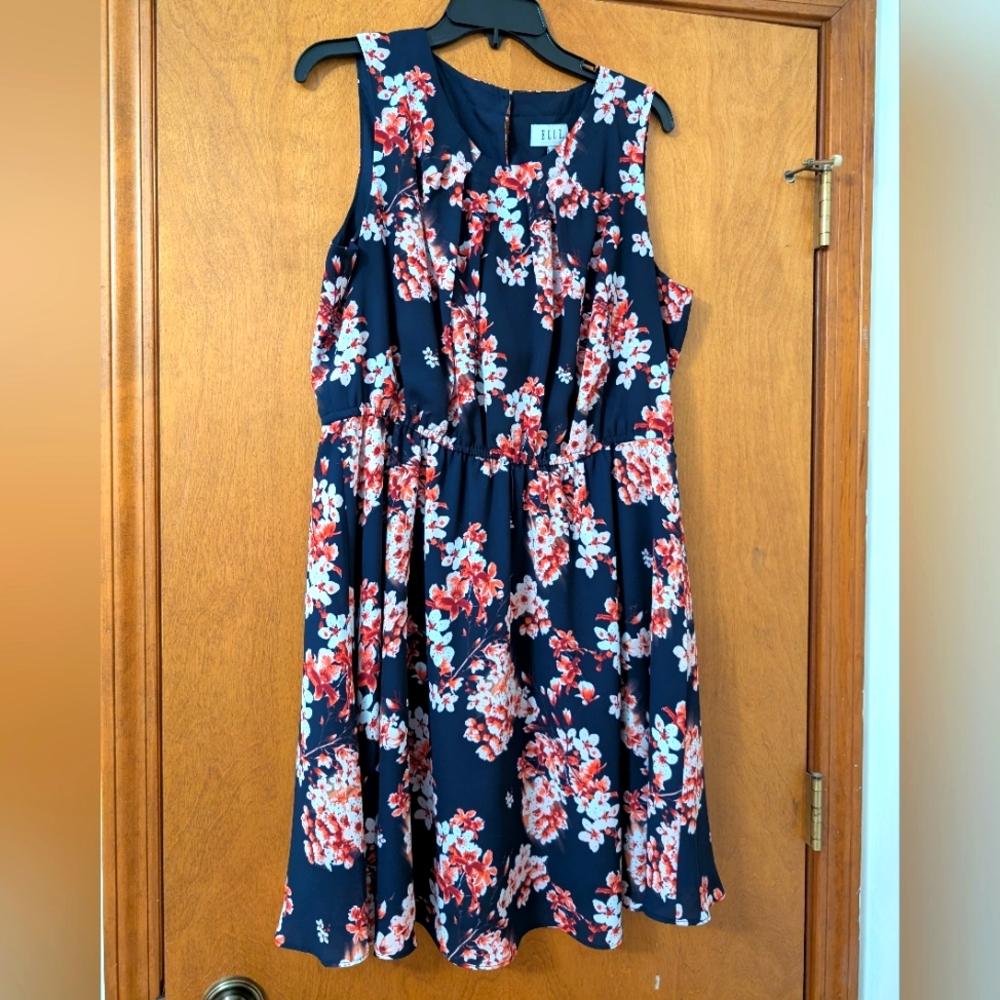 Floral Cherry Blossom Sleeveless Dress